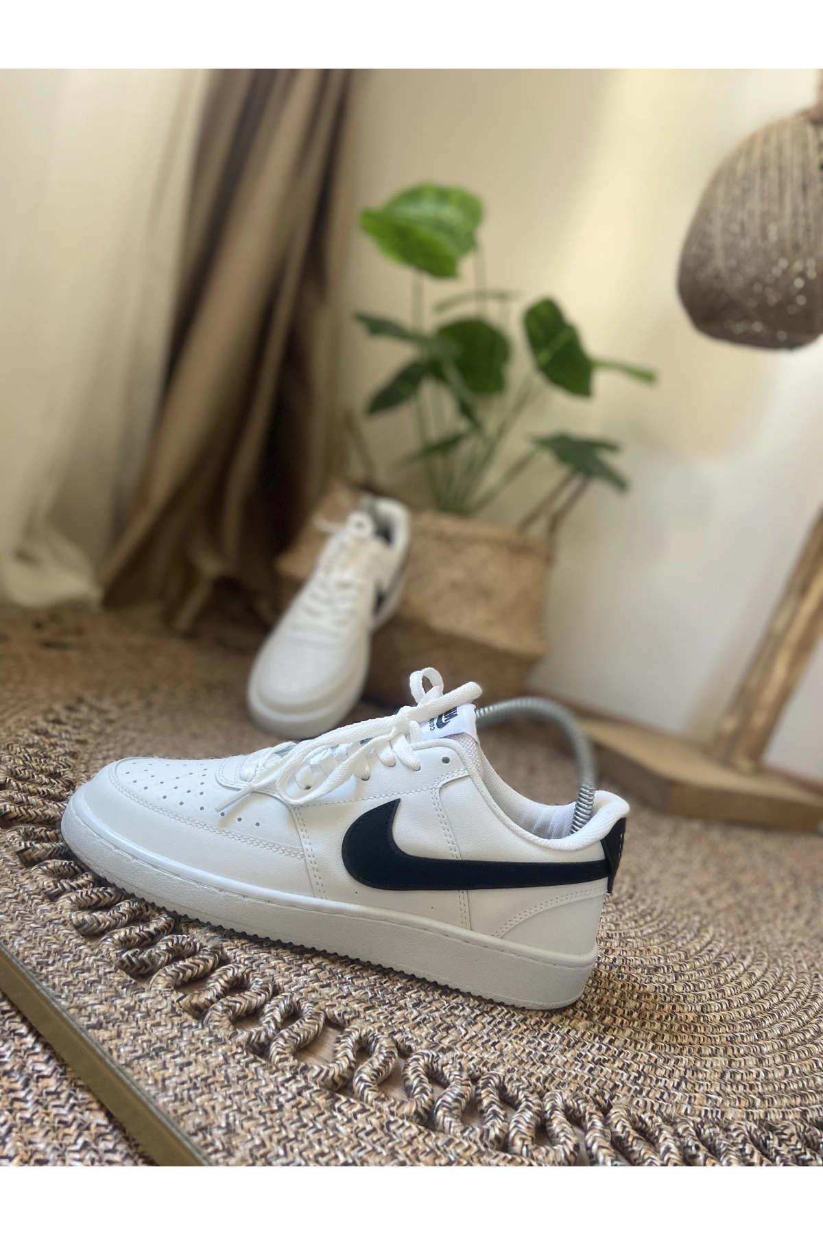 Nike Dunk Low Beyaz Siyah Erkek Spor Ayakkabı