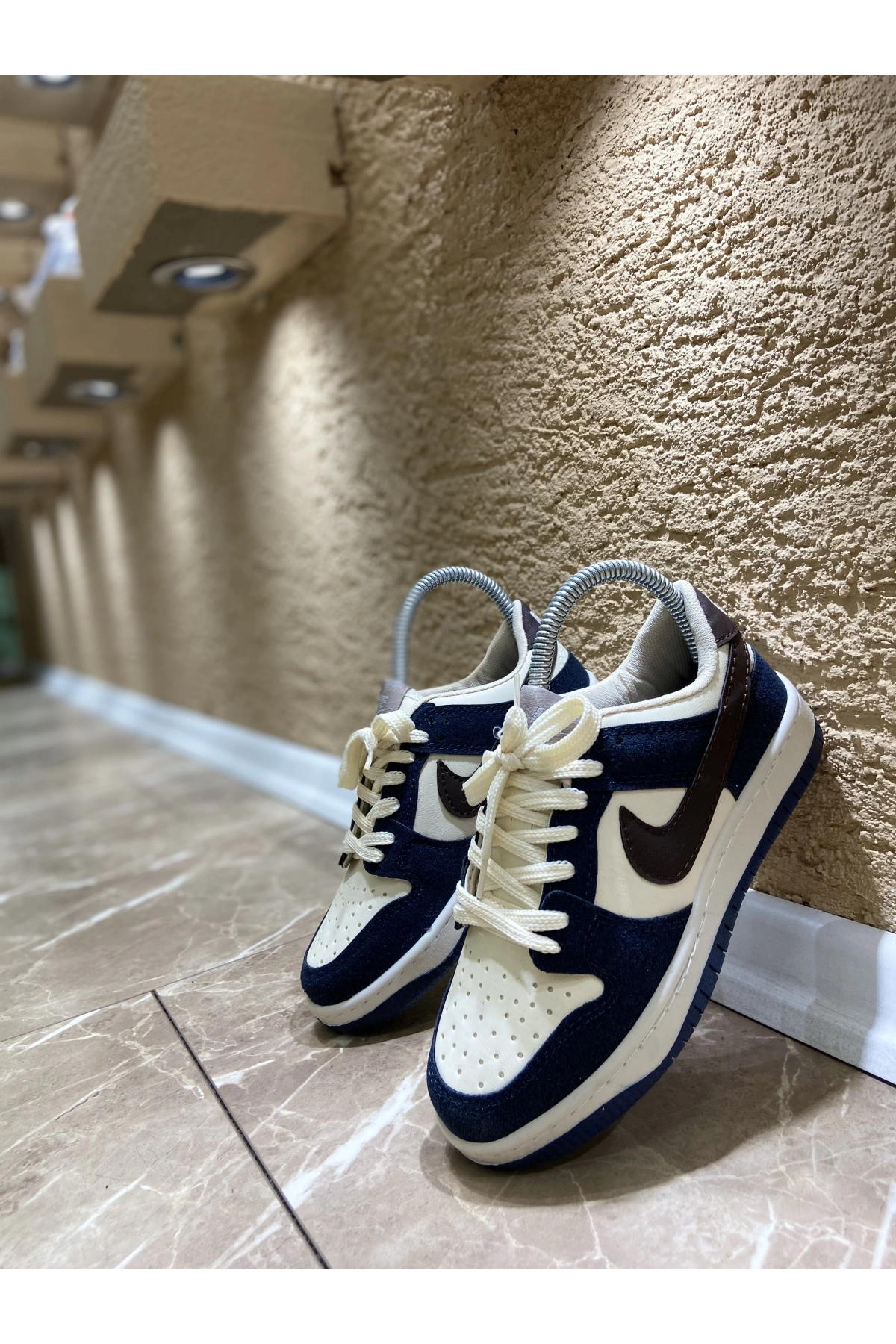 Nıke Dunk Süvet Laci Beyaz İthal Spor Ayakkabı