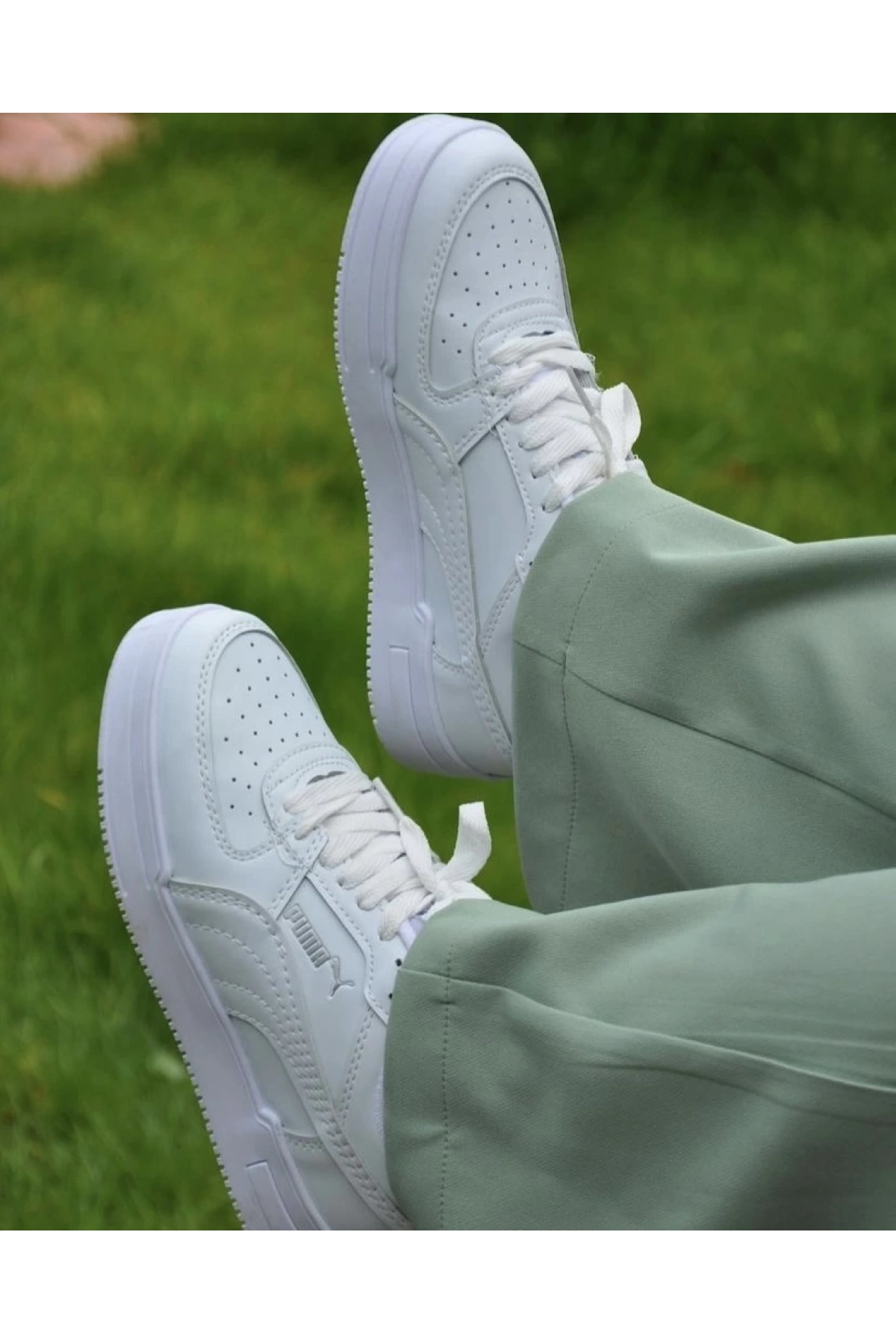 Puma İpli Beyaz Spor Ayakkabı