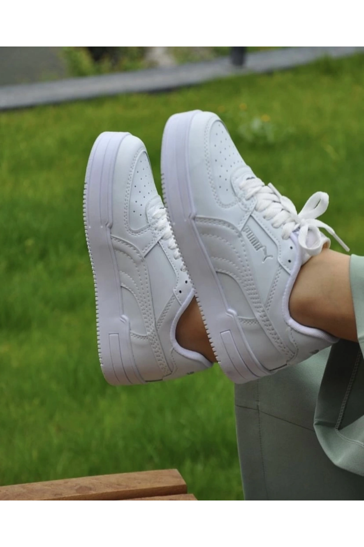 Puma İpli Beyaz Spor Ayakkabı