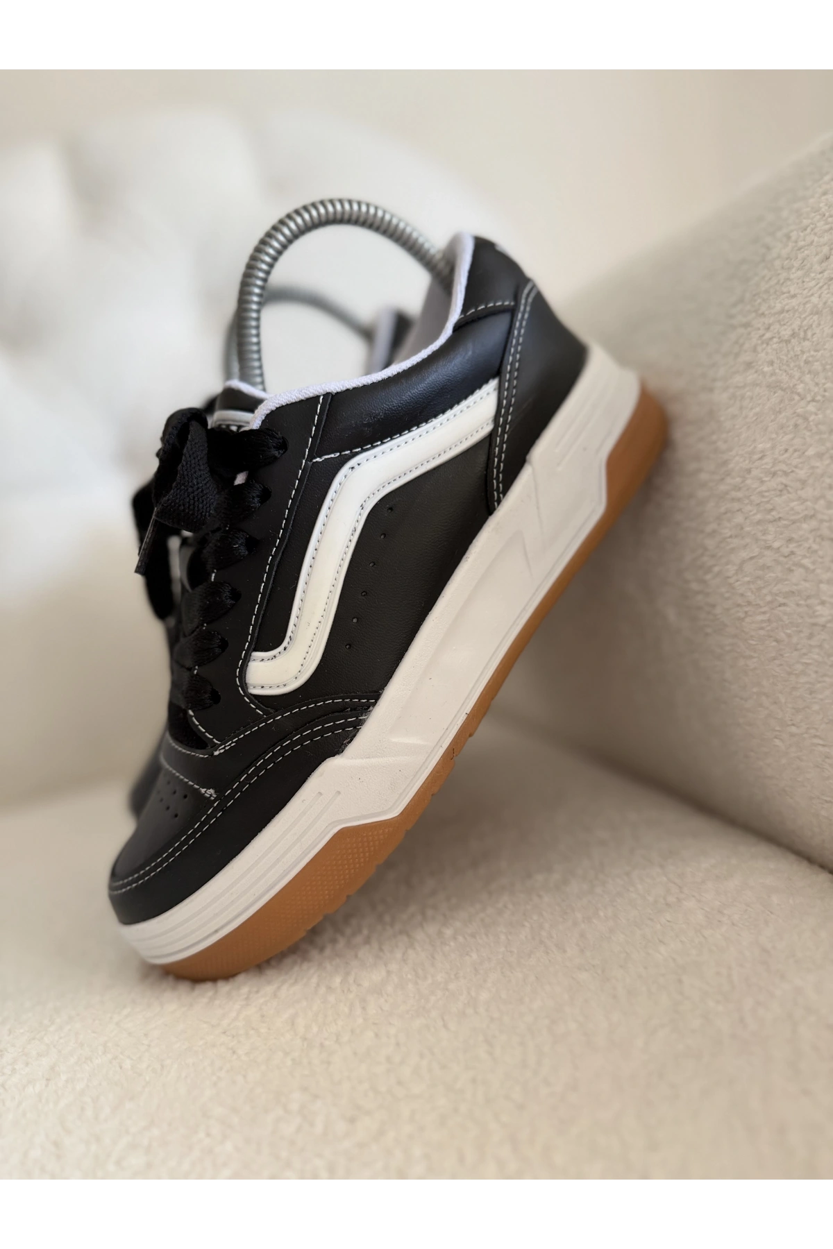 Vans Low Platform Black White Gum Taban Unisex Sneaker