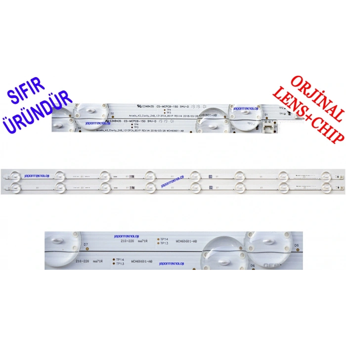 43L8900, CS-MCPCB-150 Arcelik_43_Clarity_2X8_1313FCA_8S1P REV.V4 WCH60601-AB LED Backlight z.B für 43VLX8000 , WCH60601-AB , WCH60602-AB , L4_CLA_WCH_D3_FAM_S8_R1.0_S6Q,LM41-00654A , LC430EGY