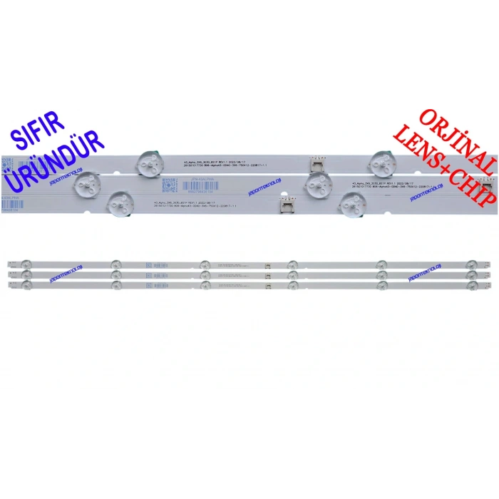 ARÇELİK, A43D695B,  A43K586, A43K694G, A43D697B, BEKO, B43D695B, B43K586, B43K694G, B43D697B, GRUNDIG, 43GHF6000B, 43GHF6500B, 43GHF6900B, 43GLGC6, 43GJF6000B, 43GJF6900B, LED BAR, BACKLIGHT, PANEL LEDLERİ