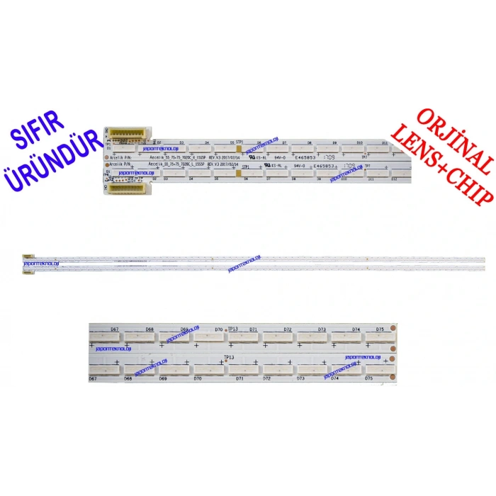 ARÇELİK, A55L 9799 5B, QUANTUM LED BAR, GRUNDIG/PIL.55 EP4 KR SIT.QDOT(IFA) LED BAR , A55L9799, 55L9799, aecelık_55_75+75_7020c_r_15s5p rev.v3 2017/02/14 , aecelık_55_75+75_7020c_l_15s5p rev.v3 2017/02/14