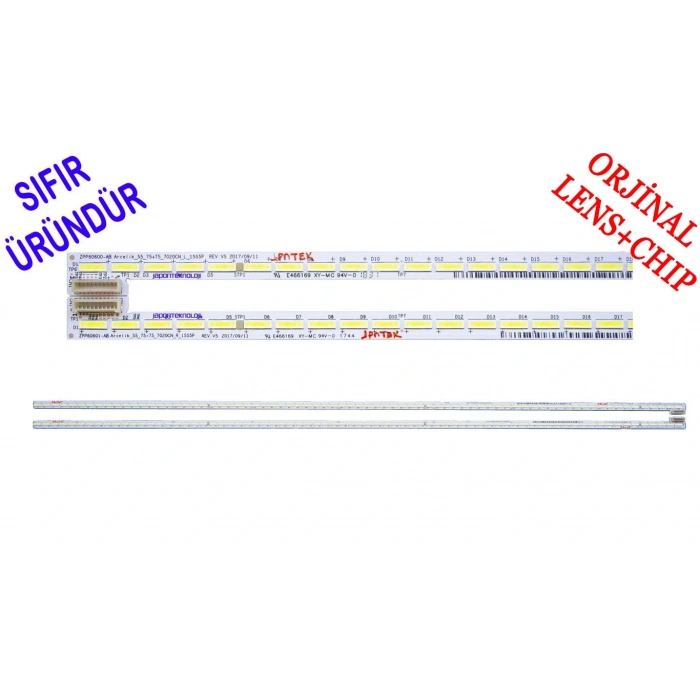 ARÇELİK, BEKO, GRUNDIG, 55L9672, 55L9683, 55VLX8600, LED BAR, BACKLIGHT, ZPP60600-AB AECELİK_55_75+75_7020CN , ZPP60601-AB AECELİK_55_75+75_7020CN LED BAR