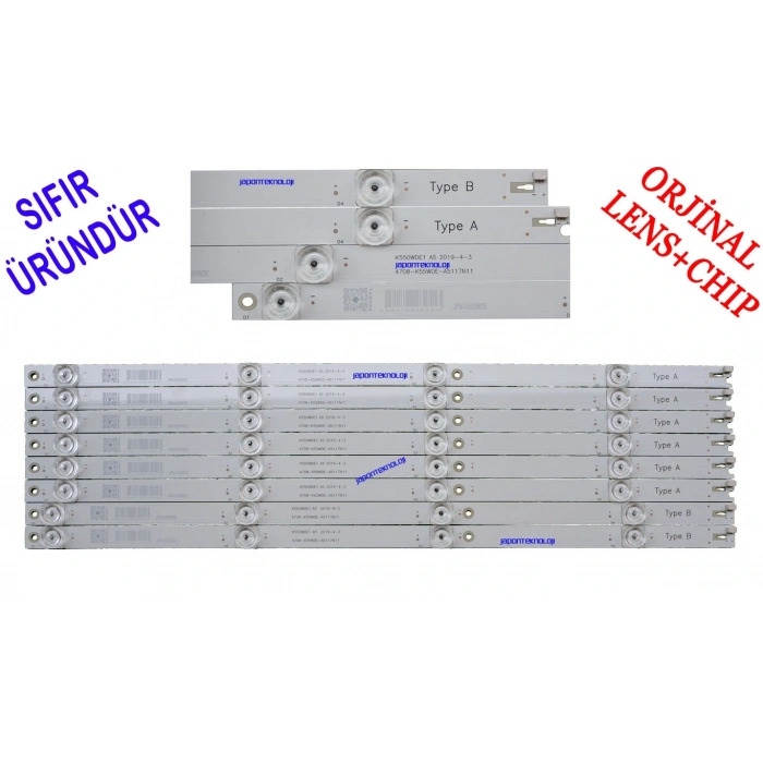AWOX, FRAMLESS 55, Botech 55BSE7501, BSE55-LX/MTR, TV LED BAR, BACKLIGHT, K550WDE1 A5 , 4708-K550WDE-A5117N01 , 4708-K550WDE-A5117N11 , K550WDE, AWOX FRAMLESS 55, LED BAR,
