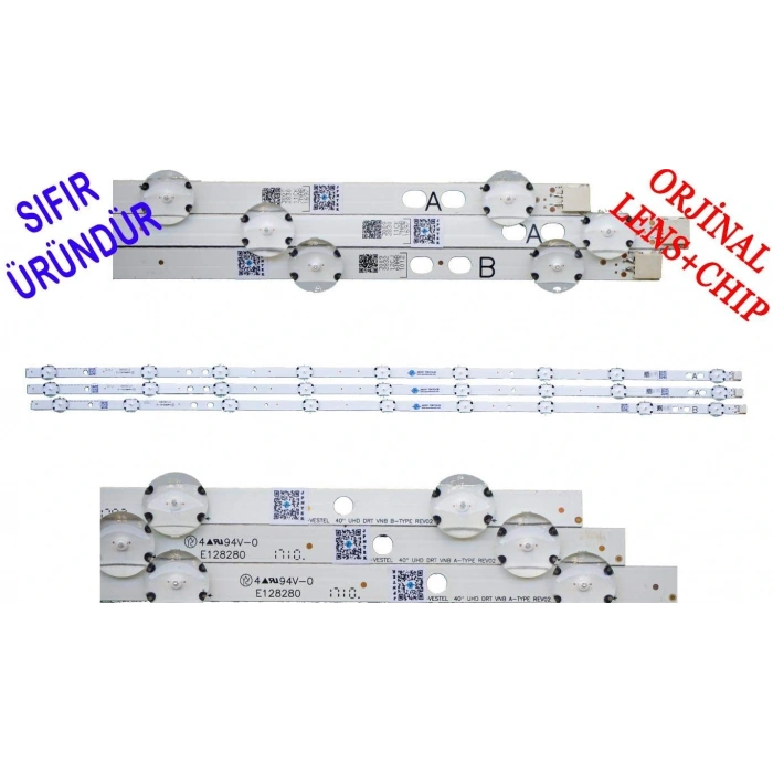 JL.D40091330-078AS-M , JL.D40091330-078HS , VESTEL 40 UHD DRT VNB A-TYPE, B-TYPE, VES400QNDS-2D-N13 , VES400QNDS-2D-N11 , 30092830, 30092832 , 30102023 , 30102025 LED BAR BACKLIGHT