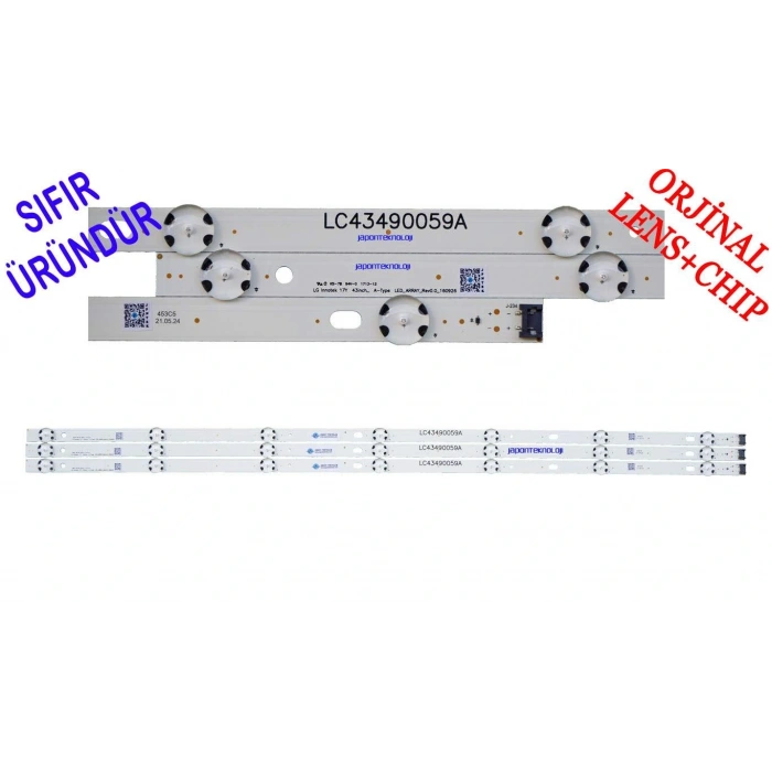 LG, 43UJ630V, 43UJ701V, 43UJ651V, 43LJ5500, 43UJ6560, 43UJ6300, 43UJ710V, 43LJ594V, 43LJ641V, 43UK6470, 43UK6300, LED BAR, BACKLIGHT, PANEL LEDLERİ LED BAR