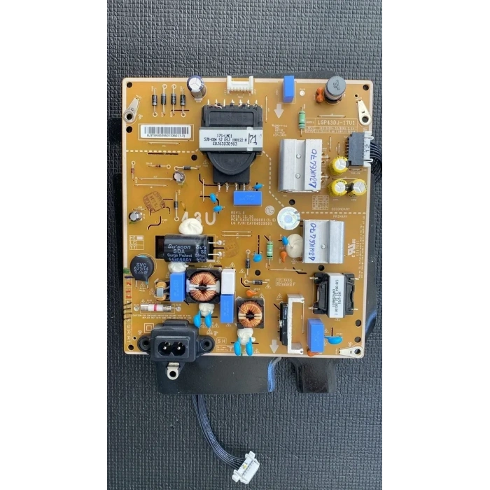 LG 43UK6470PLC POWER BOARD EAY64529501 EAX67209001 LGP43DJ-17U1 BESLEME KARTI