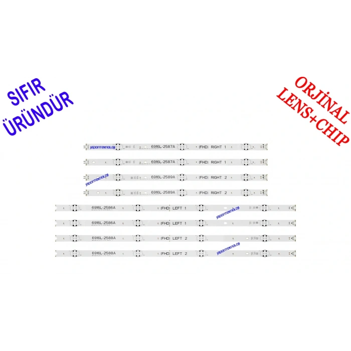 LG, 49LH604V, LED BAR, BACKLIGHT, PANEL LEDLERİ, 6916L-2586A 6916L-2588A 6916L-2587A 6916L-2589A LC490DUE - FJM1 LC490DUE - FJM4