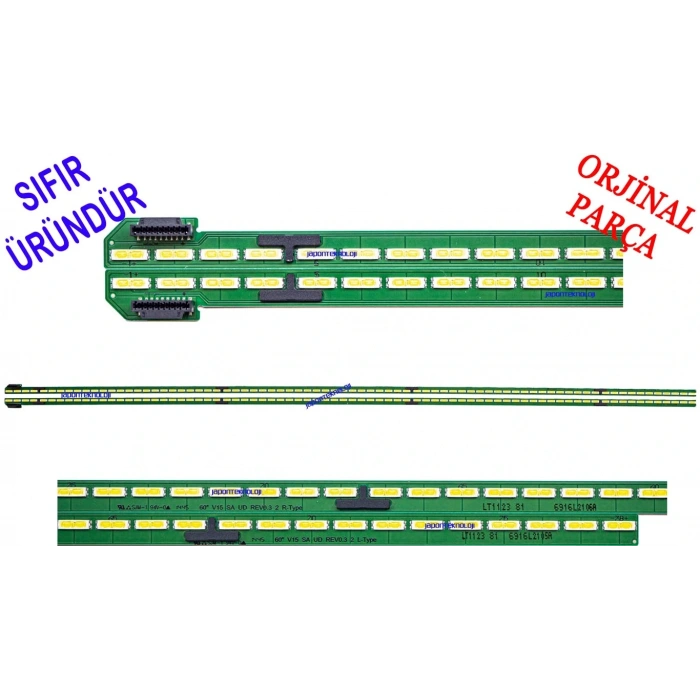 LG 60UF850V LED BAR, ORIGINAL, 6922L-0161A, 6916L2106A, 6916L2105A, LED BAR, 60 V15 SA UD REV 0.3 6 L-TYPE / R-TYPE