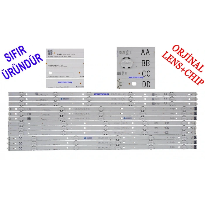 LG, 65UJ630V, 65UK6100PLB LED BAR , PANEL LEDLERİ , LG innotek 17Y 65inch , LG 65UJ63_A_REV01, 65UJ63_B_REV01, 65UJ63_C_REV01, 65UJ63_D_REV01 Tv Led Bar