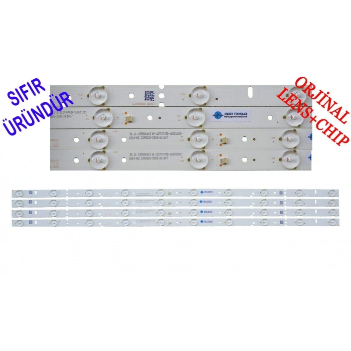 Navitech LDS-4077FHD, LD40FHD, LD-40FHD LED BAR , SJ.HZ.D3950502-2835CS-F, 1.14.FD395001, 120522000124, TH-LD395H5, V400DJ1-QS5, INNOLUX, Led Bar, Panel Ledleri