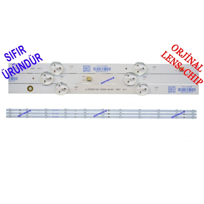 NORDMENDE, NM50F351, LED BAR, SABA, SB50F351, ONVO, OV50F351, LED BAR, JL.D500B1330-032AS-M_V03, 50N1, 3*11, PANEL LEDLERİ, BACKLIGHT, JL.D500B1330-032BS-M_V01 50N1 3X11
