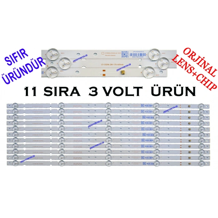 ONVO, OV55F350, SABA, SB55F351, LED BAR, BACKLIGHT, 8D55-DNYF-NP510S, 08-55DN-3030-OD35-5X10-566X12-20200822, CY-55DN-22-17V-600MA, CY55DN-2W-17V-600MA