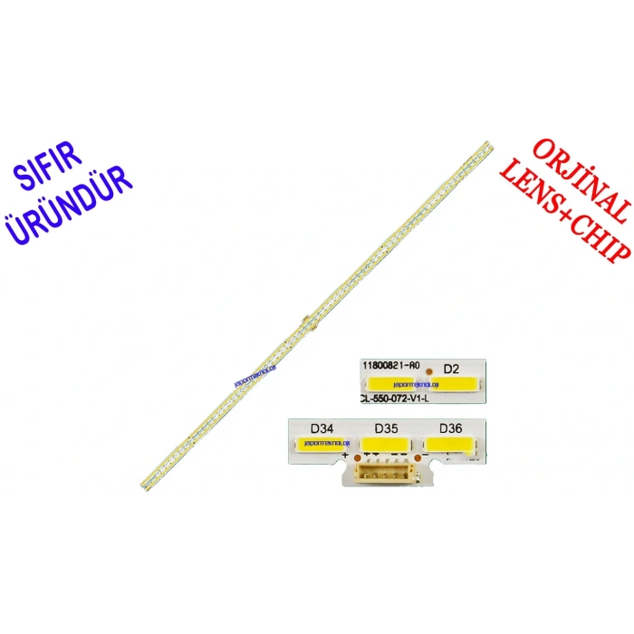 PHILIPS, 55PUS7101, LED BAR, 55PUS7101/12, 55PUS7181/12, PANEL LEDLERİ, LK 10024666-A0, CL-550-072-V1-R, 11800821-A0, CL-550-072-V1-L, TPT550U2-EQLSJA.G, Philips 55PUS7101/12 LED BACKLIGHT PANEL LEDLERİ