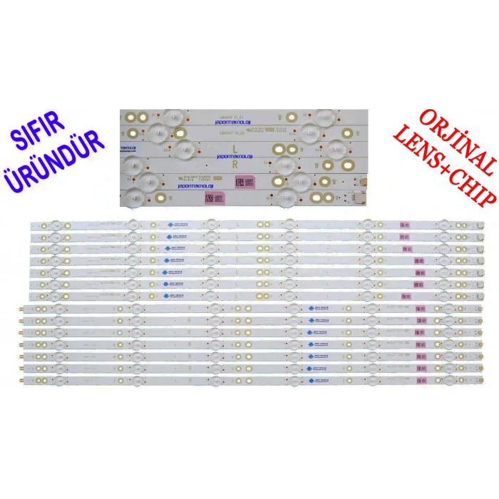 PHLIPS 65PUS6412/12 LED BACKLIGHT , 65PUS6523, 65PUS6162/12, 65PUS6262, 65PUS6703, 65PUS6753, LED BAR, LB65047 V1_03, LB65047 V1_03, TPT650UA-QVN06 ORJİNAL LED BAR