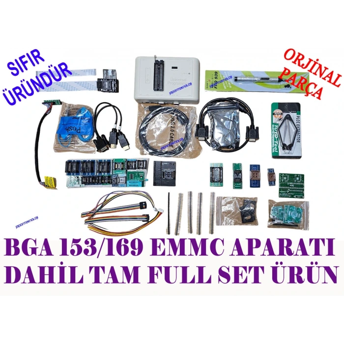 RT809H, UNIVERSAL PROGRAMMER, NOR, NAND, EMMC, EC, MCU, ISP, PROGRAMLAMA CİHAZI, EMMC SOKETİ DAHİL