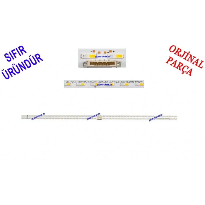 SAMSUNG, QE58Q60TAU, LED BAR BACKLIGHT, QE58Q60TAUXTK, PANEL LEDLERİ, BN96-50384A, Q60/70A_STC580A24_7020_21n1_52LEDS_REV2.0_200302 BN96-50384A