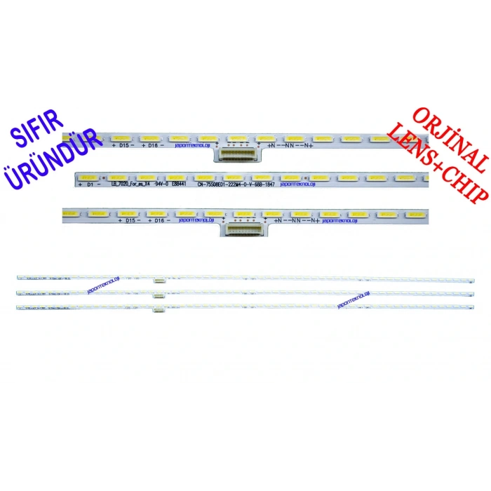 SONY KD-75XD8505, XBR-75X850D, LED BAR, BACKLIGHT, SONY LB_7020_FOR ES_X4, S750QF58 V4, KD-75X8500D LED