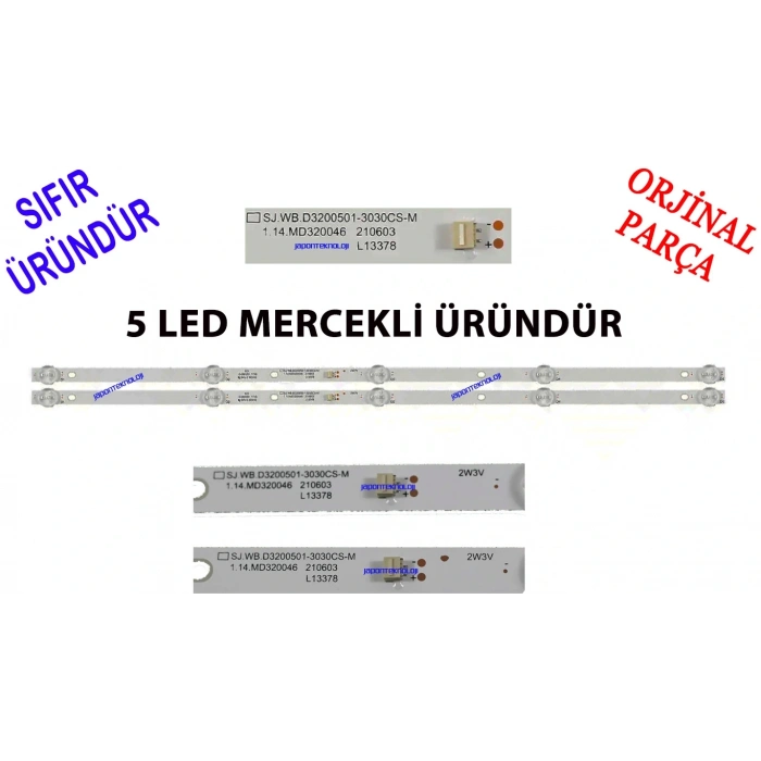 TELENOVA, 32D4001, LED BAR, , 32NS8001, 32NSK8001, Yumatu, Telenova 32, 1.14.MD320167, LED BAR, SJ.WB.D3200501-3030CS-M, SJ.WB.D3200501-3030AS-M