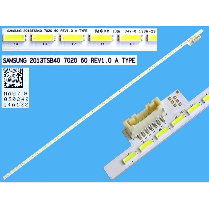 TOSHIBA 40L5333D, LED BAR, BACKLIGHT, PANEL LEDLERİ, SAMSUNG, 2013TSB40 7020 60 REV1.0 B TYPE
