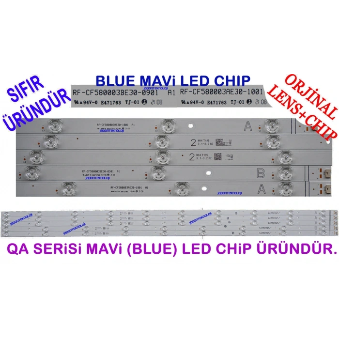 TOSHIBA, 58QA4263DT, LED BAR, BACKLIGHT, RF-CF580003AE30-1001 , RF-CF580003BE30-0901