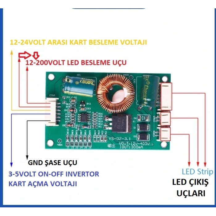 Universal, led, sürücü kartı, çok amaçlı, televizyon, led driver kartı, 14-65inch