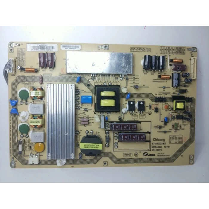 V71A00022901, N11-150P1A, N150A002L, REV:02, TOSHIBA 40TL933, 40TL968 , Power Board, Besleme, LTA400HV0,  N150A0022, POWERBOARD