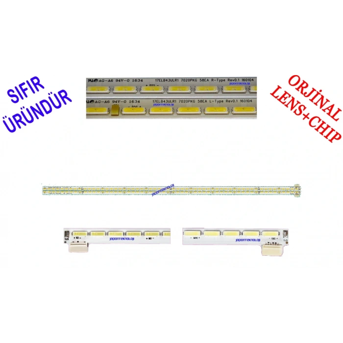 VESTEL, 43UB7950, 43UB9100, 43FB8500, 43FB1907, 43FB7500, 43FB7550, LED BAR, REGAL 43R6080F, 43R8070F, SEG 43SC8600, FINLUX 43FX650F, TELEFUNKEN 43TF6060, TECHWOOD 43TWS217