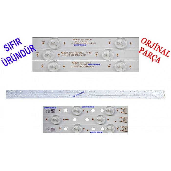 VESTEL, 50U9600, LED BAR, JL.D500C1330-078KS-M_V01, JL.D500C1330-078LS-M_V01, 30105567, 30105568, ORJİNAL ÜRÜN