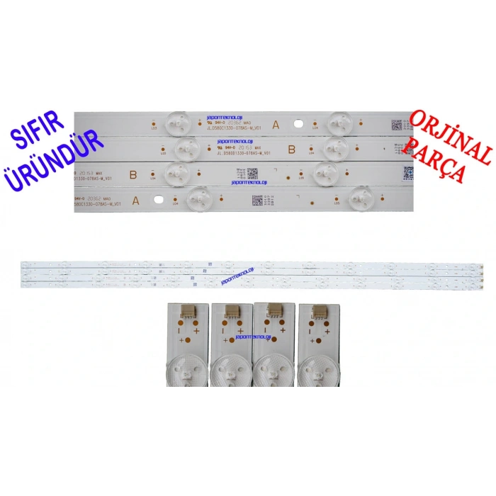 VESTEL, 58UD8200, 58U9500, 58U9400, TOSHIBA, 58UL3A63DT, LED BAR, JL.D580C1330-078AS-M_V01 , JL.D580D1330-078AS-M_V01 , LED BAR 4ADET