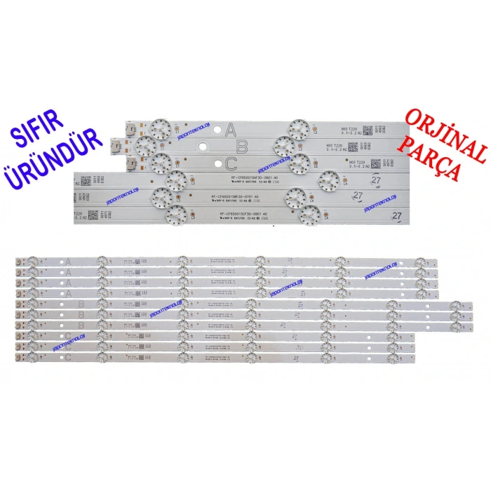 VESTEL, 65U9631, 65UA9630, 65U9630, 65UA9631, 65UA3E63DT, 65R75UA11, LED BAR, BACKLIGHT, RF-CF650015AF30-0601, RF-CF650015BF30-0701, RF-CF650015CF30-0601, 30114969, 30114968, 30114971
