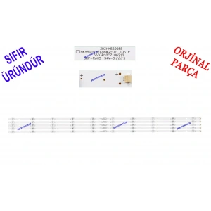 06-55F9-3030-0D20-5X10-W12, HK55D10-ZC59AG-02, 303HK55058, LED BAR, BACKLIGHT, PANEL LEDLERİ, 10LEDLİ, 105,9CM