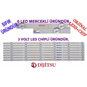 DIJITSU, 55DS7700, LED BAR BACKLIGHT, 6 LEDLİ, 3VOLT, K550WDC1 A2, 4708-K550WD-A2113N01, K550WDC1 A1, 4708-K55WDC-A1113N01, PANEL LEDLERİ