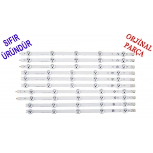 LG 42 ROW2.1, LG 42LA620S, 42LA613S, 42LN575S, 42LN577S, 42LN5400 SIFIR LED BAR TAKIM 10ADET 6916L-1412A, 6916L-1214A, 6916L-1385A, 6916L-1318A, 6916l-1338A, 6916L-1519A