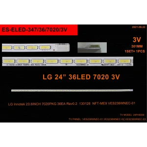 LG, Innotek 23.6INCH 7020PKG 36EA Rev0.2, 130128, NFT-ME9, VES236WNEC-01, 24PH5030, SEG 24 , 242226B, TV LED BAR