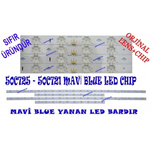 TCL, 50C725, 50C721, LED BAR, BACKLIGHT, MAVİ(BLUE) LED, 50C725 A 2X20 1102, 50C725 B 2X10 1102, LVU500NDEL HS9W15 V1 , LVU500NDELHS9W15V1