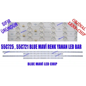TCL, 55C725, 55C721, 55C728, LED BAR, BACKLIGHT, PANEL LEDLERİ, 55C725 A 2X24 1026, 55C725 B 2X12 1014, LVU550NDEL, CS9W66 V2, ST5461D12-6
