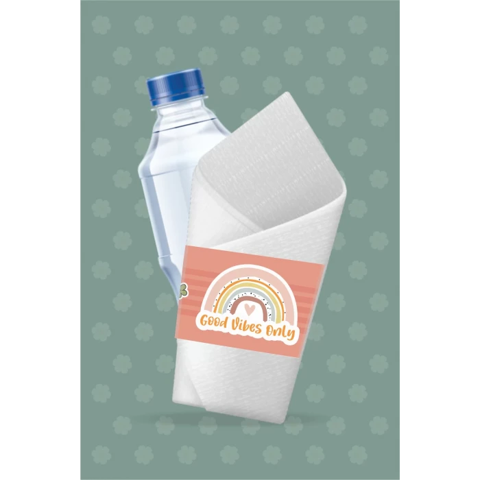 Good Vibes Temalı Peçete Sargısı 16lı