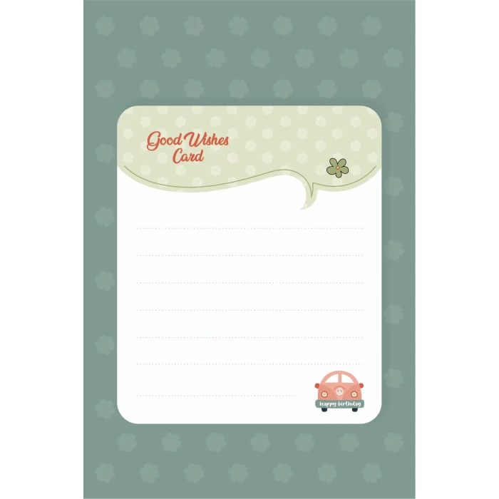 Good Vibes Temalı Dilek Kartı 20li *Kalın Kağıt