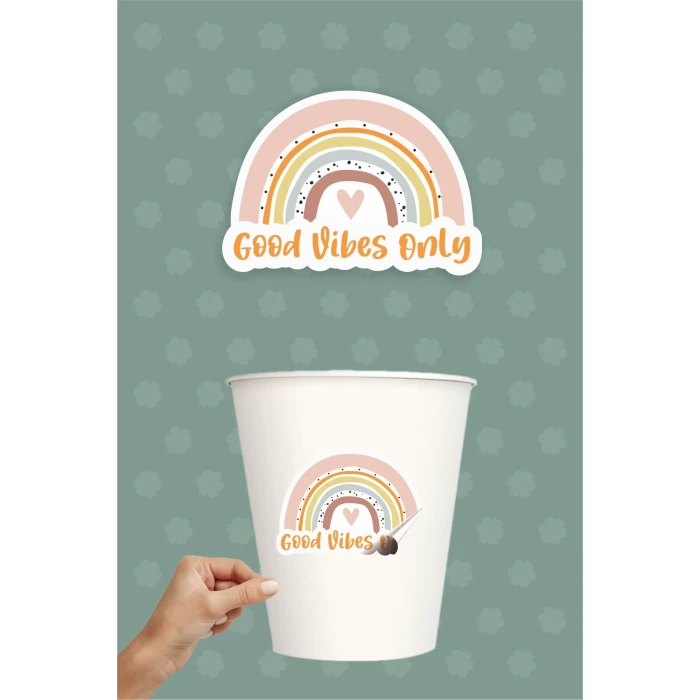 Good Vibes Temalı Sticker 20li * Yapışkanlı Kağıt