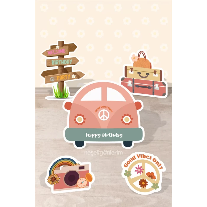 Good Vibes Temalı Doğum Günü * Ayaklı Pano Seti