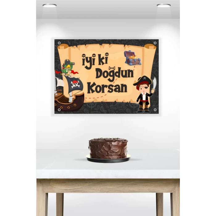 Korsan Temalı Branda Afiş 50x70 cm