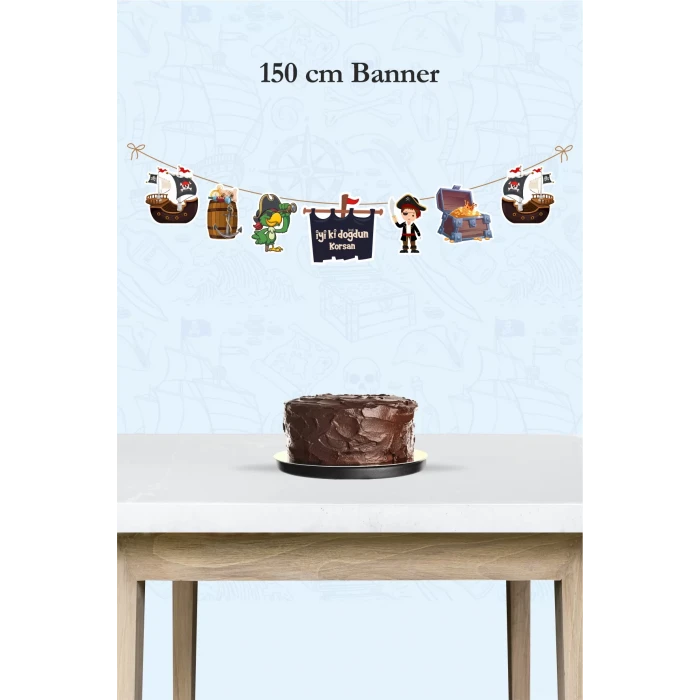Korsan Temalı Büyük Banner *Kalın Kağıt 150cm