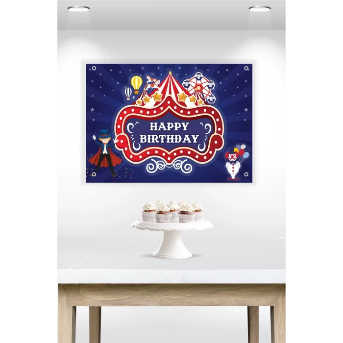 Lunapark Temalı Branda Afiş 50x70 cm