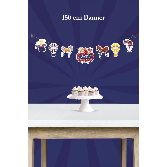 Lunapark Temalı Büyük Banner *Kalın Kağıt 150cm