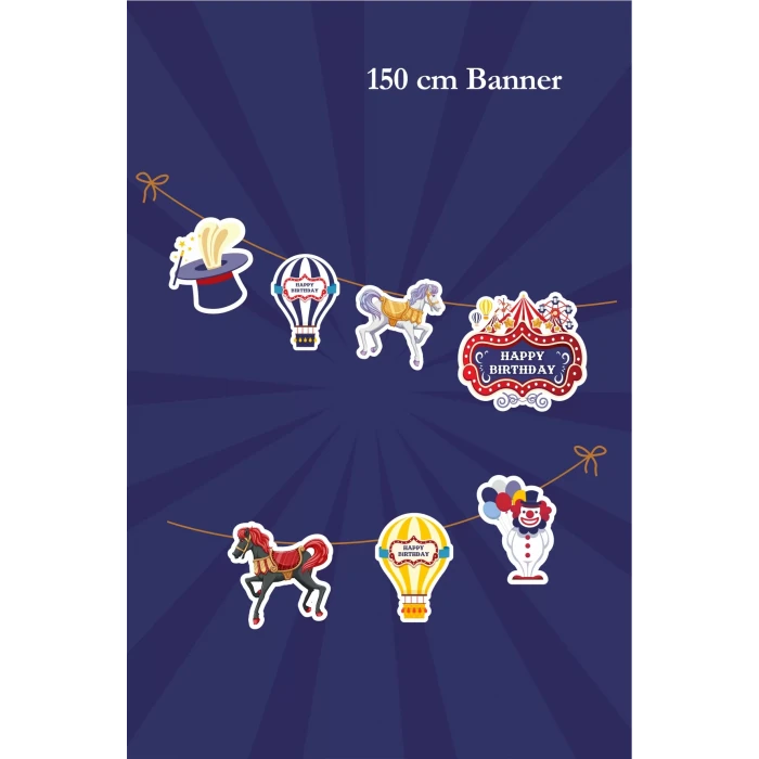 Lunapark Temalı Büyük Banner *Kalın Kağıt 150cm