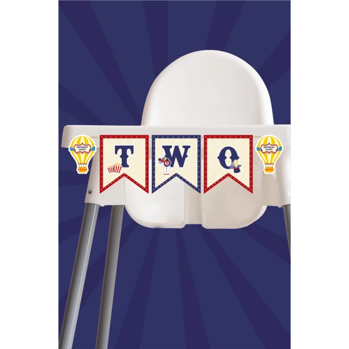 Lunapark Temalı TWO Banner *Kalın Kağıt