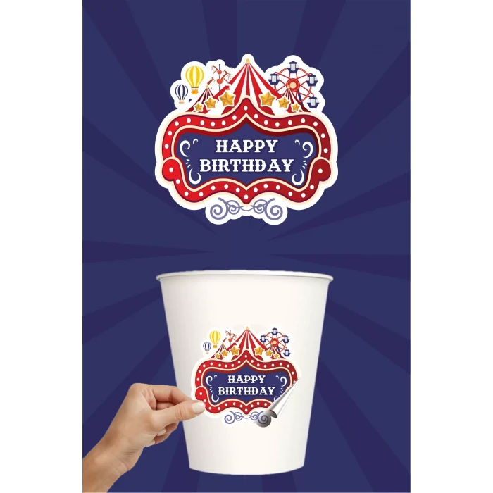 Lunapark Temalı Sticker 20li * Yapışkanlı Kağıt